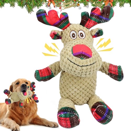 SOETDERT Hundespielzeug Weihnachten, Hundespielzeug Quietschend, Rentier Hundespielzeug Plüsch, Interaktives Hunde Kauspielzeug, Weihnachten Spielzeug für Welpen, Kleine und Mittelgroße Hunde SOETDERT Hundespielzeug Weihnachten, Hundespielzeug Quietschend, Rentier Hundespielzeug Plüsch, Interaktives Hunde Kauspielzeug, Weihnachten Spielzeug für Welpen, Kleine und Mittelgroße Hunde von SOETDERT
