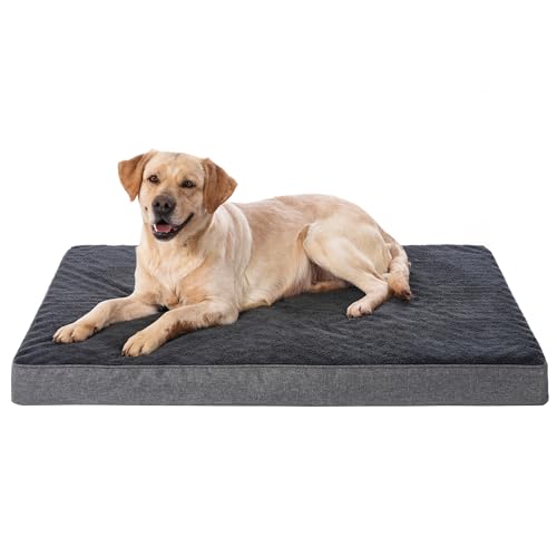 SOFTHOLA Orthopädisches, wasserdichtes Hundebett für große und mittelgroße Hunde, kompatibel mit waschbarem Bezug, gemütliches Schaumstoff-Hundebett, 111,8 x 81,3 cm, für Hunde bis zu 45,4 kg, Grau SOFTHOLA Orthopädisches, wasserdichtes Hundebett für große und mittelgroße Hunde, kompatibel mit waschbarem Bezug, gemütliches Schaumstoff-Hundebett, 111,8 x 81,3 cm, für Hunde bis zu 45,4 kg, Grau von SOFTHOLA