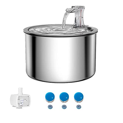 Automatische Futterautomaten 3.2L Katzen-Wasserspender Edelstahl-Wasserhahn Haustier-Wasserbrunnen Intelligenter automatischer Katzen-Wassertrinker mit Filter-Bewegungssensor für Hunde und Katzen(2L-X Automatische Futterautomaten 3.2L Katzen-Wasserspender Edelstahl-Wasserhahn Haustier-Wasserbrunnen Intelligenter automatischer Katzen-Wassertrinker mit Filter-Bewegungssensor für Hunde und Katzen(2L-X von SOFTTO