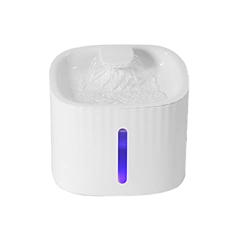 Automatische Futterautomaten 3L USB Pet Water Feeder Automatischer Smart Drinker Wasser Auto Feeder Bowl for Katze Hund Trinknapf Brunnen Wasserbrunnen für Hunde und Katzen(White With Lamp-2PCs) von SOFTTO