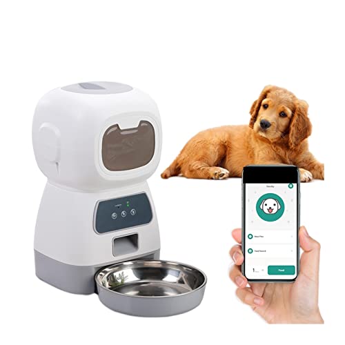 Futterspender für Haustiere, 6 l, 3,5 l, Futterspender für Katzen und Hunde, Reiseversorgung, automatischer intelligenter langsamer Futterspender, feste Futtermenge für Hunde und Katzen (3,5 l Futterspender für Haustiere, 6 l, 3,5 l, Futterspender für Katzen und Hunde, Reiseversorgung, automatischer intelligenter langsamer Futterspender, feste Futtermenge für Hunde und Katzen (3,5 l von SOFTTO