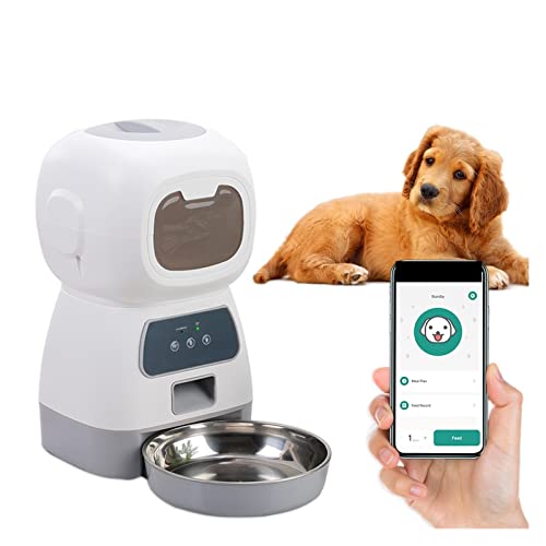 SOFTTO Automatischer Futterspender für Hunde und Katzen, 3,5 l, intelligenter Futterspender für Hunde und Katzen (nur WLAN-Futterspender) von SOFTTO