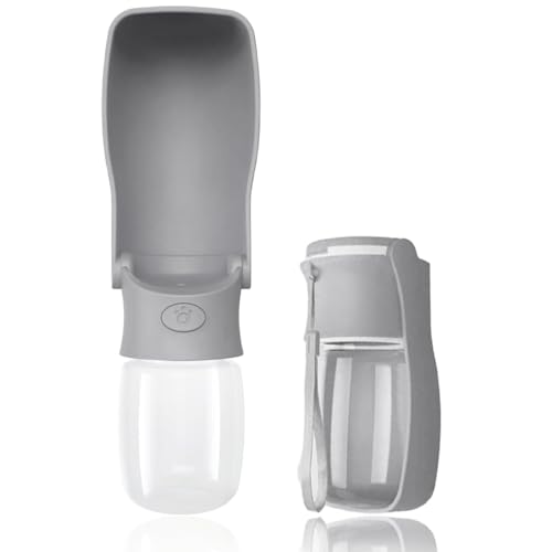 Tragbare Hunde-Wasserflasche zum Spazierengehen, 340 ml, tragbare Haustier-Wasserflaschen für Welpen, kleine, mittelgroße und große Hunde, Wasserspender, Haustier-Wassernapf, Hundezubehör (340 ml von SOICTA