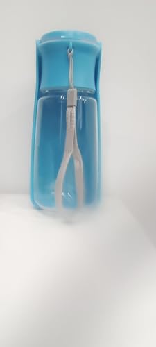 Trinkflasche Hunde für Unterwegs zum Gehen 570ml oder 350ml Hundetrinkflasche für Unterwegs für Welpen Kleine Mittel Große Trinkflasche Hund Hunde Trinkflasche to Go(350ml Blue) von SOICTA