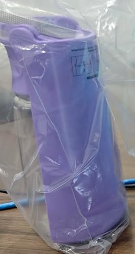 Trinkflasche Hunde für Unterwegs zum Gehen 570ml oder 350ml Hundetrinkflasche für Unterwegs für Welpen Kleine Mittel Große Trinkflasche Hund Hunde Trinkflasche to Go(350ml Purple) von SOICTA