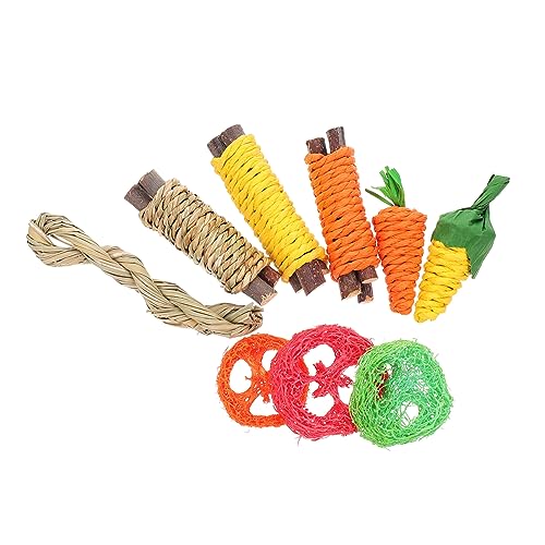 SOIMISS 1 Satz Hamster- Klein Haustier Mini Hamsterspielzeug Hasenkauspielzeug Zur Bereicherung Zahnen Zähne Snacks Spielzeuge Hamster Hasenspielzeug Hölzern von SOIMISS