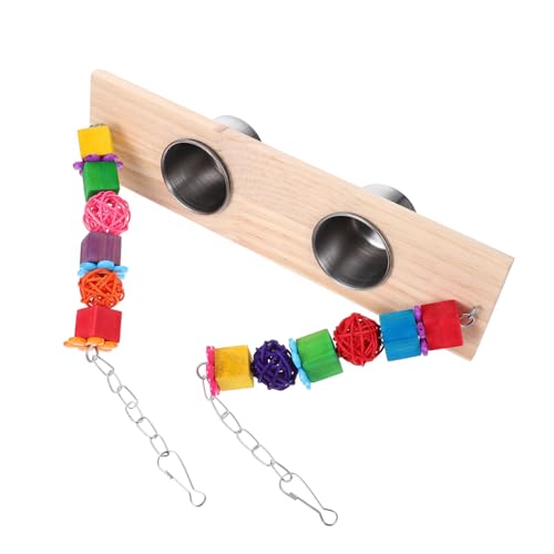 SOIMISS 1 Satz Papageienschaukel Vogelspielzeug Kauspielzeug Für Haustiervögel Vogelperchstand Papageienkäfig Vogelfütterer Vogel Fütterer Taube Papageienhaus-tablett Käfige Holz Colorful von SOIMISS