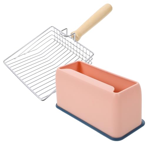 SOIMISS 1 Satz Schaufel Für Katzenstreu Verklumpung Einstellbar Automatisch Katzenpost Gießen Puzzle Sichtung Katzenstreuschaufel, Feine Klumpenbildung Rostfreier Stahl Rosa von SOIMISS
