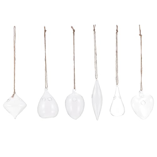 SOIMISS 1 Set Hydrokulturbehälter Set Hängepflanzen Raumdekor Pflanzgefäß Gartendekor Vase Hochzeitsdekor Blumenbehälter Home Hydrokulturbehälter Blumentopf Anhänger Transparentes Glas von SOIMISS