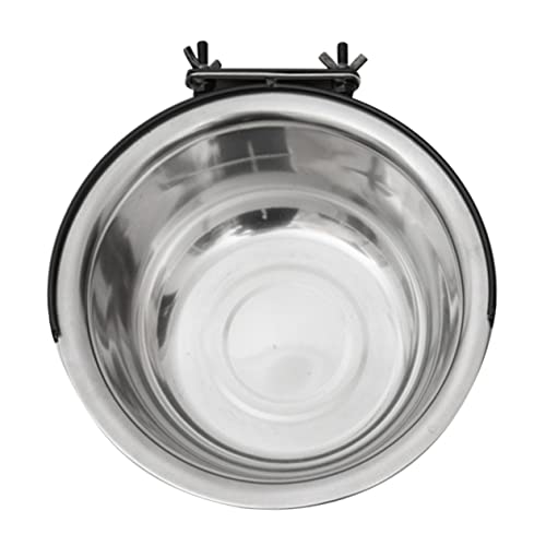 SOIMISS 1 Stück Futternapf Für Papageien Erhöht Hund Katze Fressnapf Hundenapf Schüssel Montiert Wasser Hängend Für Hunde Klein Haustiere Rostfrei Hundenäpfe Für Welpen Fütterung Silver von SOIMISS