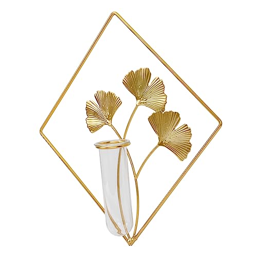 SOIMISS 1 Stück Hydroponische Vase Golddekoration Wandpflanzer Wohnkultur Große Vase Luftpflanzen Terrarienset Wanddekoration Wohnzimmer Dekorative Wohnaccessoires Vasen Golden Eisen von SOIMISS