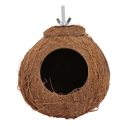 SOIMISS Natürlicher Kokosnussschalen Vögel Papageien Nest Spielzeug Bissfestes Vogelspielzeug Für Kleine Vögel Langlebig Und Gemütlich Mit Naturmaterialien Für Gesunde Haltung von SOIMISS