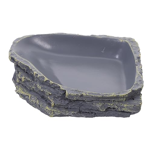 SOIMISS 1 Stück Reptilien Futternapf aus Hochwertigem Resin Schickes Fels Design für Schildkröten Geckos und Andere Kriechtiere Wasserschale und Futterbehälter Dunkelgrau SOIMISS 1 Stück Reptilien Futternapf aus Hochwertigem Resin Schickes Fels Design für Schildkröten Geckos und Andere Kriechtiere Wasserschale und Futterbehälter Dunkelgrau von SOIMISS