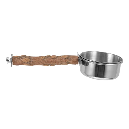 SOIMISS 1 Stück Vogelfutterbecher vogelhaus Bird House vogelnäpfe Futternapf für Vögel Schalen für Vogelfütterung Fressgitter für Papageien Vogelfütterer Rostfreier Stahl Brown von SOIMISS