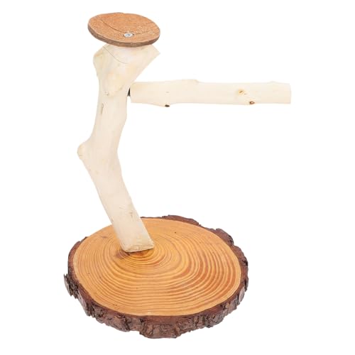 SOIMISS Vogelspielständer Tischspielzeug für Papageien Sicherer Langlebiger Holztisch für Kleine und Mittelgroße Vögel Trainieren und Spielen Fördert Balance und Koordination von SOIMISS