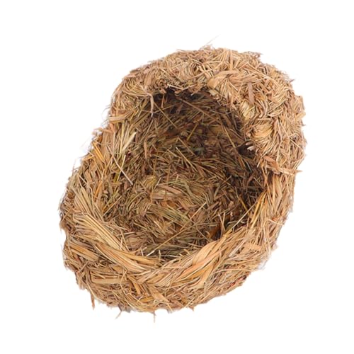 SOIMISS 1 Stück Woven Nest für Katzen und Kleintiere Langlebiges Atmungsaktives Haustierhaus in Gelb für Hamster Meerschweinchen und Katzen Bietet Gemütlichen Rückzugsort von SOIMISS
