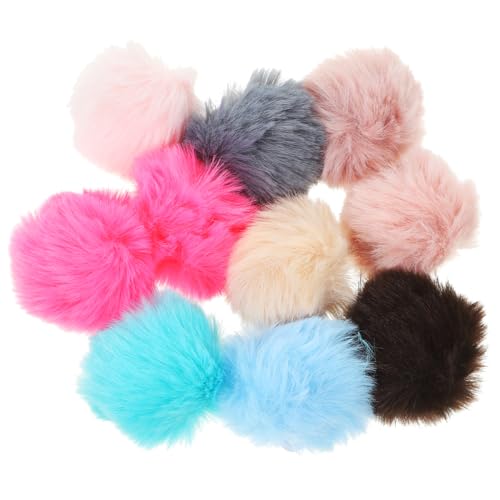 SOIMISS 10stücke Flauschige Bälle Katzenspielzeug-Pompons Bastel-Pompons Für Haustiere Katzenspielzeugbälle Gemischte Farben von SOIMISS