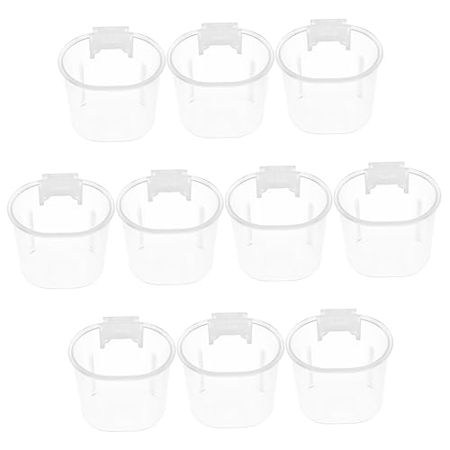 SOIMISS Hängender Vogelfutternapf 10 Stück Praktischer Futter und Wassernapf für Papageien Sittiche und Ziervögel Robust Waschbar Einfach zu Befestigen Vogelzubehör für Käfige von SOIMISS