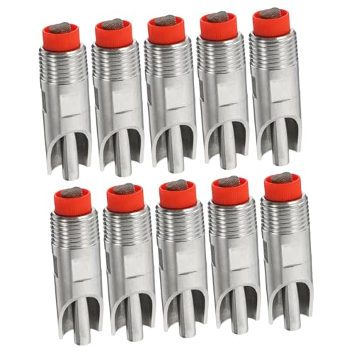 SOIMISS 10 Stück Tränke automatisch Trog System Vieh klein Schweine Trinkwasser Spender Schweine Trinkwasser Zubehör Werkzeug Schweintränke aus Edelstahl Tierwasserer Edelstahl 304 von SOIMISS