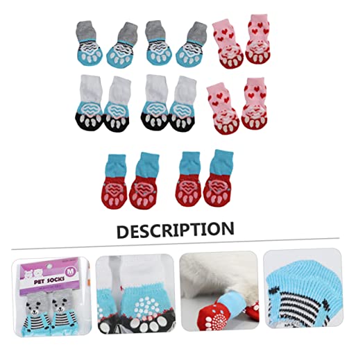 SOIMISS 16 Stück Teiliges Baumwoll Haustiersocken rutschfest Warm Elastisch Modisch für Katzen und Hunde Schützt vor Schmutz Kälte für Indoor und Outdoor SOIMISS 16 Stück Teiliges Baumwoll Haustiersocken rutschfest Warm Elastisch Modisch für Katzen und Hunde Schützt vor Schmutz Kälte für Indoor und Outdoor von SOIMISS
