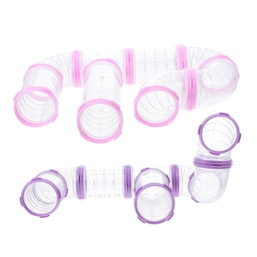 SOIMISS 16Stücke DIY Hamstertunnel Teiliges Transparentes Verbindungsschienenrohr für Hamsterkäfige für Outdoor Tunnel Fördert Bewegung und Erkundung für Kleine Haustiere von SOIMISS
