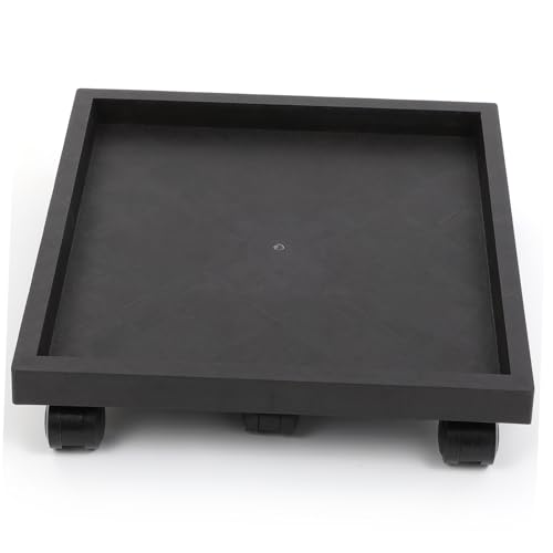 SOIMISS 1Stück Garten Terrasse Blumentopfablage Mit Beweglichen Rädern Robuster Harzpflanzerhalter Tiefbraun Für Pflanzen Innen Und Außenbereich von SOIMISS