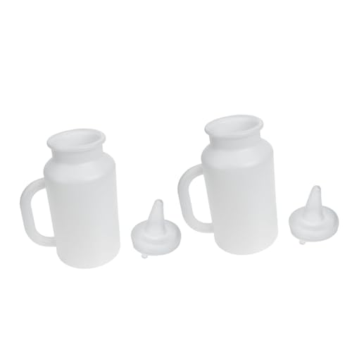 SOIMISS 2 Stück Babyflasche Aus Silikon Fütterung Krankenschwester Quantitativ Klein Milch Kalb Haustier Neugeborenes Schluck Säuglingsflasche Kälberflasche Plastik Weiß von SOIMISS