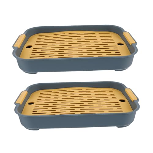 SOIMISS 2 Stück Eckige Kaninchen Toilette mit Abnehmbaren Gittern Leicht zu Reinigen Kompakt und Platzsparend für Kleintiere Wie Kaninchen und Meerschweinchen Vielseitig Einsetzbar im von SOIMISS