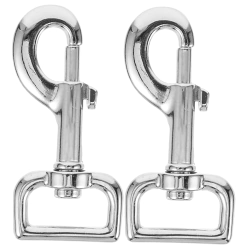 SOIMISS 2 Stück Metall Karabinerhaken Drehbar Robuster Hundeleinen Verbinder Pet Chain Connector Sicherer Schnappverschluss für Hunde zum Verlinken von Hundeleinen und Geschirren von SOIMISS