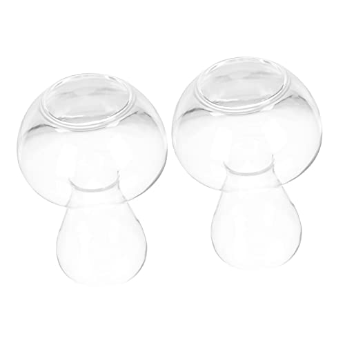 SOIMISS 2 Stück Pilzvase Vasen transparente Vase Hochzeit für Körper künstliche Blume blumengesteck verkleidung vases deko blumenvase Vase in Pilzform Wohnkultur Blumenbehälter Glas von SOIMISS
