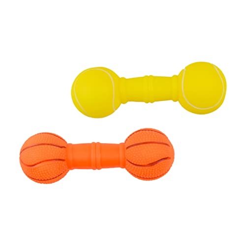 SOIMISS 2 Stück Sound Barbell Hundespielzeug Hundespielzeug Interaktive Hundespielzeugbälle Quietschendes Hundequietschspielzeug Welpenspielzeug Weiches Bellspielzeug von SOIMISS