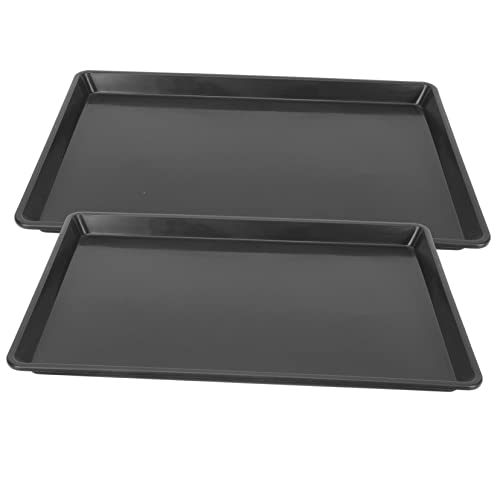 SOIMISS 2 Stück Tablett Für Papageienkäfige Welpe Hundekäfigpfanne Hundetablett Für Kiste Hundetabletts Hasenkäfig-bodenschale Käfigfach Zum Ersetzen Ex Haustierkistenpfanne Black Plastik von SOIMISS