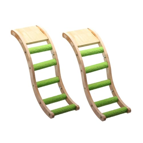 SOIMISS 2 Stück Vogelleiter aus Naturholz Teiliges Kletterspielzeug für Wellensittiche und Ähnliche Vögel Verschleißfestes Kauspielzeug für Käfigvögel zur Gefiederpflege und Beschäftigung von SOIMISS