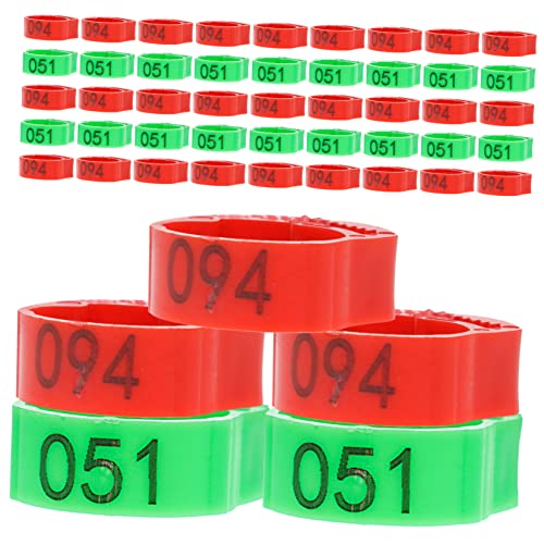 SOIMISS 200 Stück Markierungsringe Für Geflügelbeine Hähnchenschenkel-Tags Wasserspender Für Hühner Hühnchenspielzeug Identifizierung Von Hühnern Küken Hähnchen-anhänger Wachtel Plastik von SOIMISS