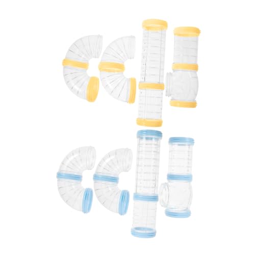 SOIMISS 2Sätze Hamster Röhren Teiliges DIY Hamstertunnel Transparentes Rohr für Hamsterkäfig Zubehör Abnehmbar für Einfache für Hamster und Nager von SOIMISS