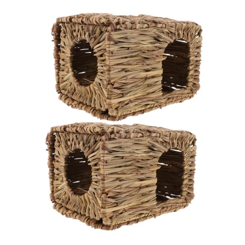 SOIMISS 2Stücke Grass House Faltbares Versteck für Kleine Tiere für Meerschweinchen und Kaninchen und Gemütliches Grasbett für Drinnen und Draußen Einfach zu Lagern SOIMISS 2Stücke Grass House Faltbares Versteck für Kleine Tiere für Meerschweinchen und Kaninchen und Gemütliches Grasbett für Drinnen und Draußen Einfach zu Lagern von SOIMISS