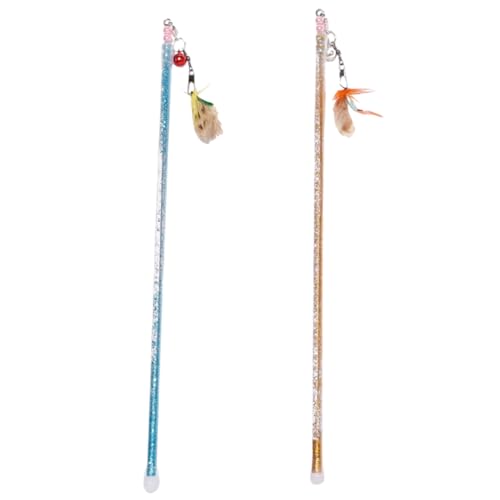 SOIMISS 2Stücke Interaktives Katzenspielzeug Teaser Stick für Indoor Katzen Stimuliert für Katzen für Katzenliebhaber SOIMISS 2Stücke Interaktives Katzenspielzeug Teaser Stick für Indoor Katzen Stimuliert für Katzen für Katzenliebhaber von SOIMISS
