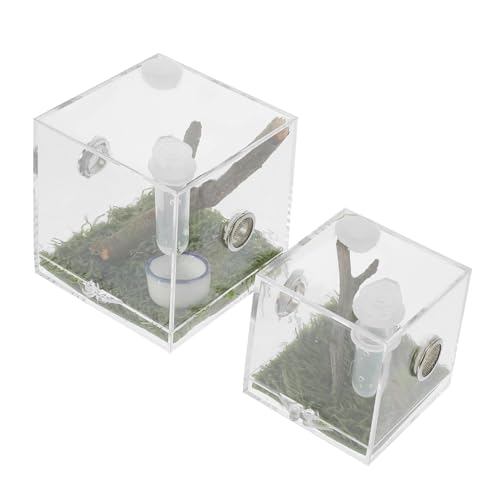 SOIMISS 2Stücke Transparente Insektenzuchtboxen Aus Habitatbox Für Springende Spinnen Reptilien Aufbewahrungsbehälter Mit Belüftung Für Schnecken Und Kleine Reptilien SOIMISS 2Stücke Transparente Insektenzuchtboxen Aus Habitatbox Für Springende Spinnen Reptilien Aufbewahrungsbehälter Mit Belüftung Für Schnecken Und Kleine Reptilien von SOIMISS