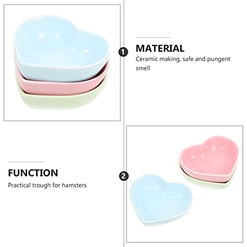 SOIMISS 3 Stück Keramik Hamster Futternäpfe Herzform Langlebige Sichere Fressnäpfe für Kleintiere Geeignet für Hamster Meerschweinchen Umweltfreundliche Haustierzubehör SOIMISS 3 Stück Keramik Hamster Futternäpfe Herzform Langlebige Sichere Fressnäpfe für Kleintiere Geeignet für Hamster Meerschweinchen Umweltfreundliche Haustierzubehör von SOIMISS
