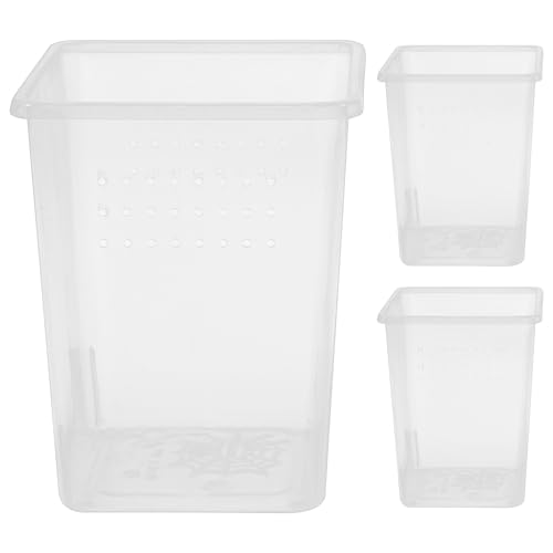 SOIMISS 3 Stück Kleine Reptilien Fütterungsboxen aus Langlebigem Material mit Belüftungslöchern Kompakt und Hitzebeständig als Habitat Aufzuchtbox für Spinnen Schnecken und Kleine SOIMISS 3 Stück Kleine Reptilien Fütterungsboxen aus Langlebigem Material mit Belüftungslöchern Kompakt und Hitzebeständig als Habitat Aufzuchtbox für Spinnen Schnecken und Kleine von SOIMISS