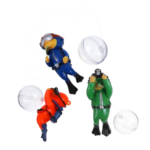 SOIMISS 3 Stück Schwimmende Taucher-Figuren aus Sicherem Resin Flexible Mini-Dekoration für Aquarium mit Stabilem Standfuß Einfach zu Reinigen als Fischbecken-zubehör von SOIMISS