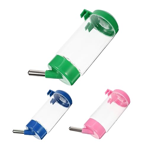 SOIMISS 3 Stück Teiliges Hängendes Haustier Trinkflaschen Transparenter Automatischer Wasserspender für Kaninchen und Hamster Auslaufsicherer und Stabiler Napf zur Sauberen Wasserzufuhr von SOIMISS