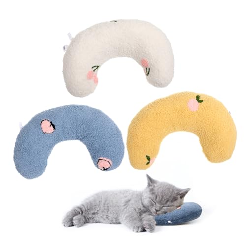 SOIMISS 3 Stücke Hund Katze Kissen tierkissen Sleep aid Multifunktional Nackenschutzkissen für Haustiere bequemes Welpenkissen in U-Form Atmungsaktives Kissen für Haustiere -Fleece von SOIMISS