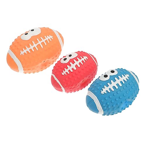 SOIMISS 3Stücke Interaktive Quietschende Rugbybälle Langlebiges Latex Kauspielzeug für Stärkung Bindung Beschäftigung Zufällig SOIMISS 3Stücke Interaktive Quietschende Rugbybälle Langlebiges Latex Kauspielzeug für Stärkung Bindung Beschäftigung Zufällig von SOIMISS