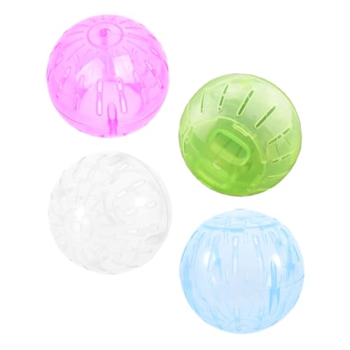 SOIMISS 4 Stück Hamster Laufkugeln Leise Übungsball für Kleine Haustiere Wie Hamster und Rennmäuse Geräuscharm Einfach zu Reinigen Fördert Tägliche Bewegung und Spielerische Fitness von SOIMISS