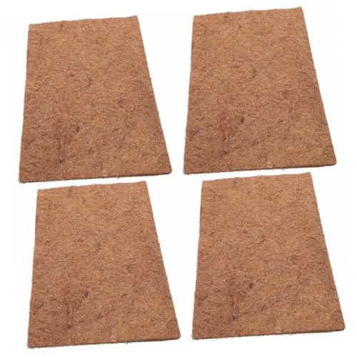 SOIMISS 4 Stück Natürliche Kokosfaser Reptilienmatte Teilig rutschfest Wiederverwendbar Weiche Unterlage für Bartagame Echsen Terrarium Liner Terrarien Dekor Sicher und Vielseitig für von SOIMISS