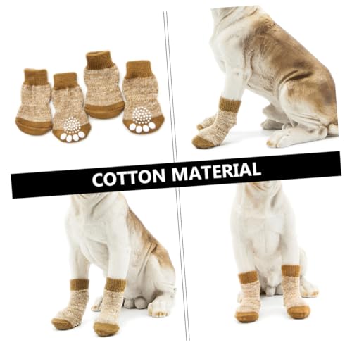 SOIMISS 4 Stück Teiliges Baumwoll Hundesocken rutschfest Pfotenschutz für Kleine und Mittlere Hunde Atmungsaktiv und Bequem für Glatte Böden und Indoor Nutzung SOIMISS 4 Stück Teiliges Baumwoll Hundesocken rutschfest Pfotenschutz für Kleine und Mittlere Hunde Atmungsaktiv und Bequem für Glatte Böden und Indoor Nutzung von SOIMISS