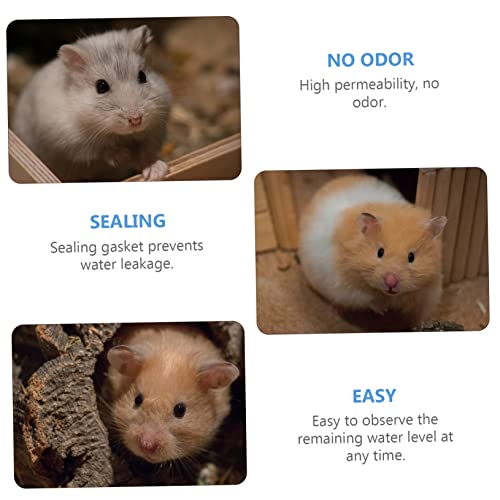 SOIMISS 4 Stück Teiliges Kleintier Trinkflaschen und Auslaufsichere Hamster Wasserflaschen mit Glasaufsatz Geeignet für Kaninchen Meerschweinchen Chinchilla und Nager Einfache Befestigung von SOIMISS
