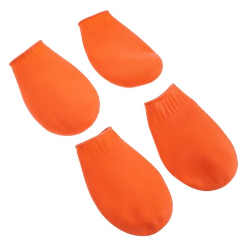SOIMISS 4 Stück wasserdichte Haustierschuhe Hundestiefel Hundesocken Haustierschuhe wasserdichte Hundestiefel Hunde Regenpantoffeln Griffe Outdoor Haustierschuhe von SOIMISS