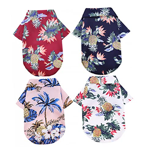 SOIMISS 4Stücke Atmungsaktive Hundebluse Für Lässige Button Down Haustierkleidung Für Kleine Und Katzen Cooles Hundehemd von SOIMISS